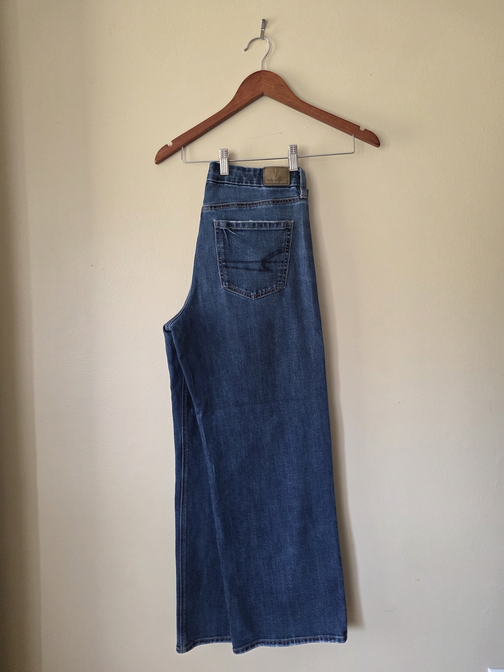 American Eagle Outfitters Wide-Leg Jeans - Blue Denim